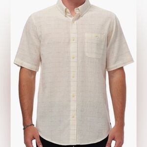 NWT Ezekiel Men’s Bone Short Sleeve Woven Shirt Size Large